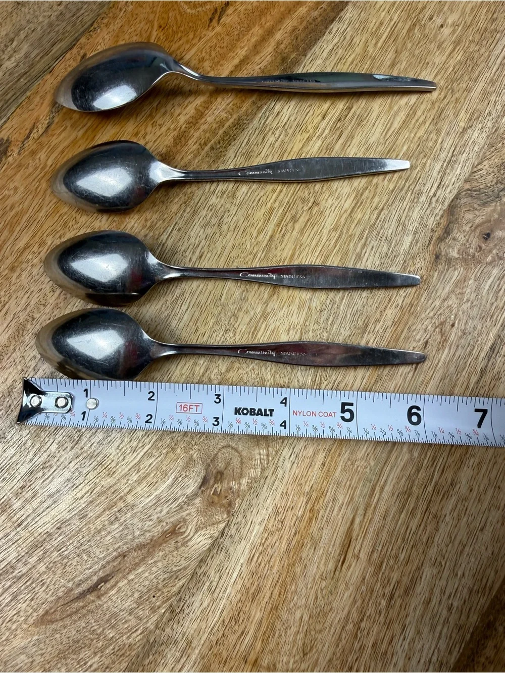 Community Stainless Morning Star Teaspoons Set of 4 Vintage Flatware